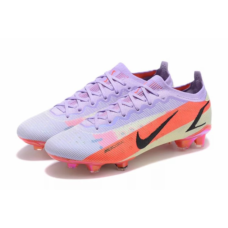 Botas de Fútbol Nike Mercurial Vapor XIV Elite FG Violeta&Rojo Naranja (#39~#45)