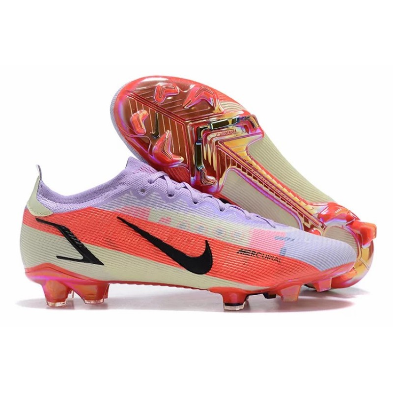 Botas de Fútbol Nike Mercurial Vapor XIV Elite FG Violeta&Rojo Naranja (#39~#45)