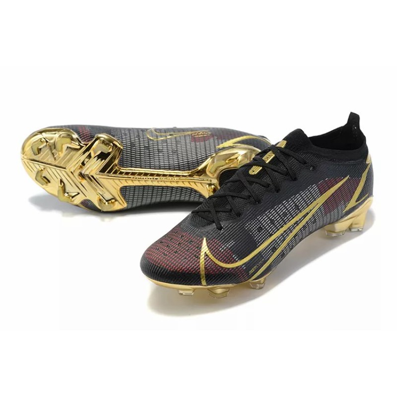 Botas de Fútbol Nike Mercurial Vapor XIV Elite FG Negro&Dorado (#39~#45)