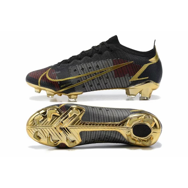 Botas de Fútbol Nike Mercurial Vapor XIV Elite FG Negro&Dorado (#39~#45)