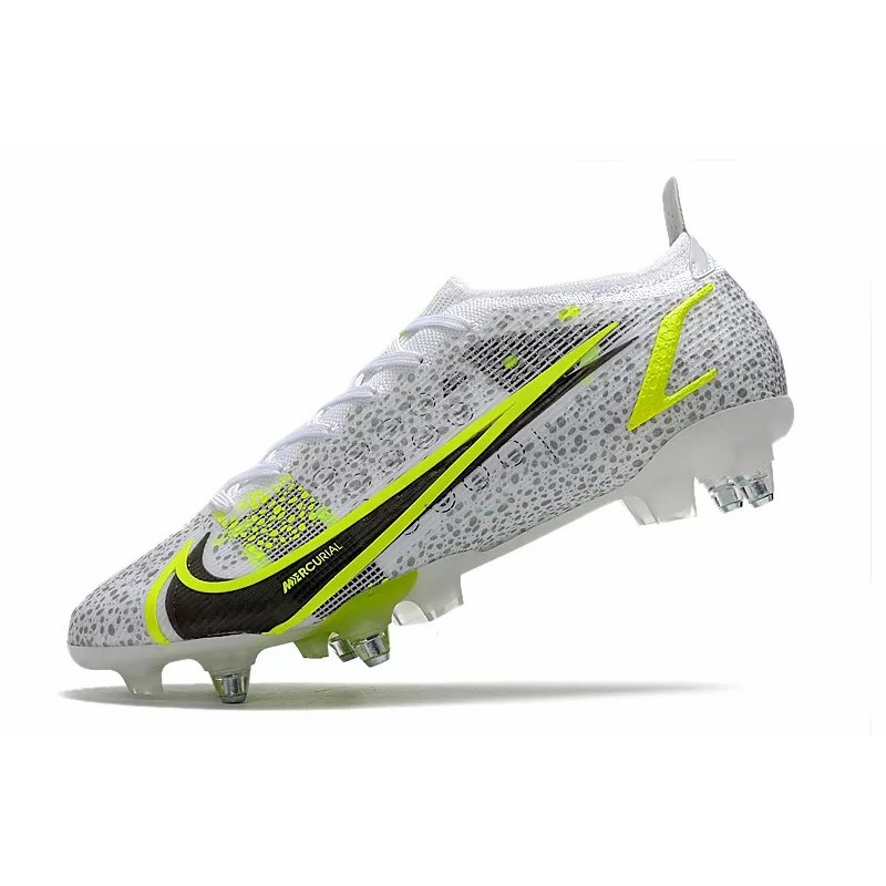 Botas de Fútbol Nike Mercurial Vapor XIV Elite SG PRO Blanco&Amarillo Fluorescente (#39~#45)