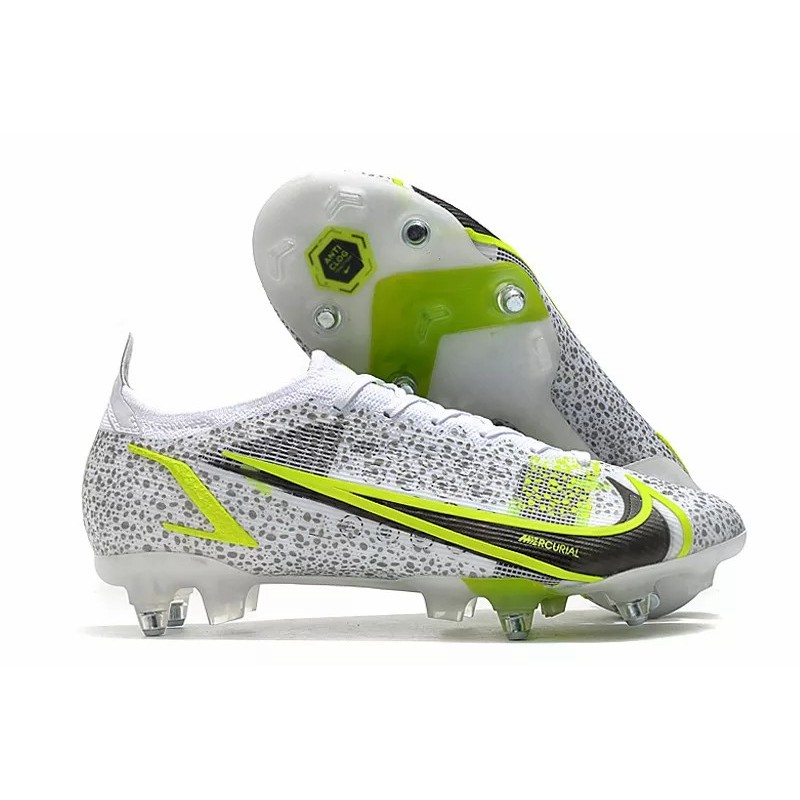 Botas de Fútbol Nike Mercurial Vapor XIV Elite SG PRO Blanco&Amarillo Fluorescente (#39~#45)