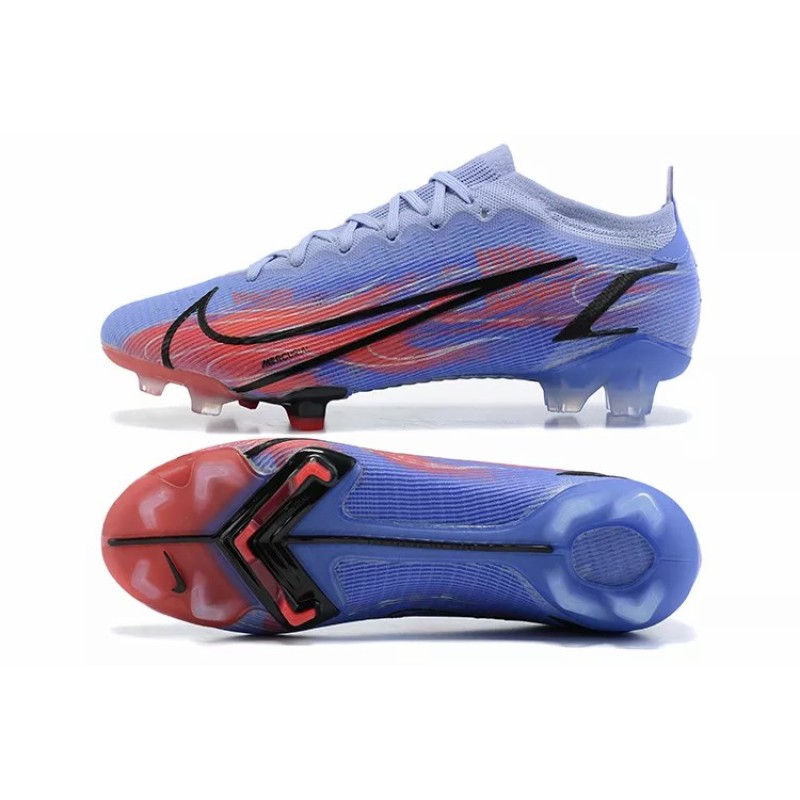 Botas de Fútbol Nike Mercurial Vapor XIV Elite FG Azul Claro&Rojo Naranja&Negro (#39~#45)
