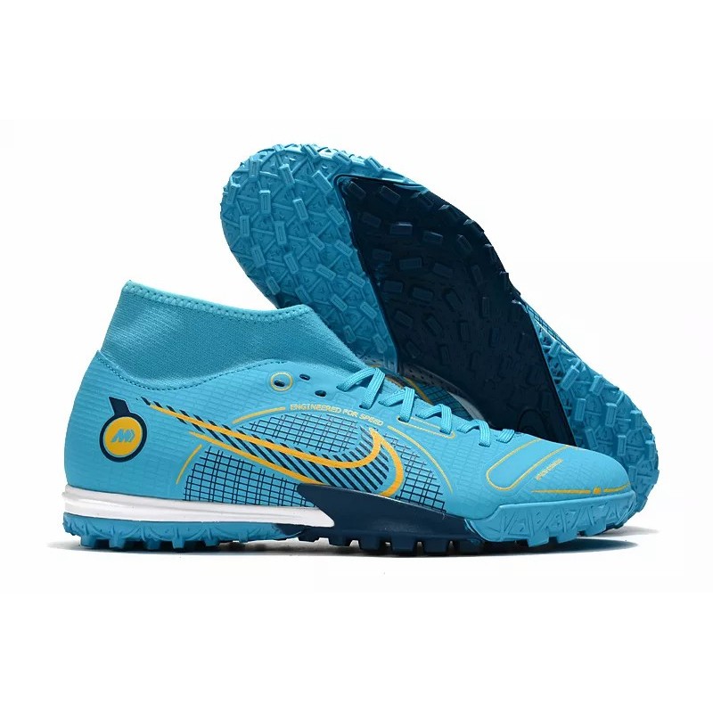 Botas de Fútbol Nike Superfly 8 Academy TF Azul Claro&Azul Marino / Verde Claro&Turquesa (#39~#45)