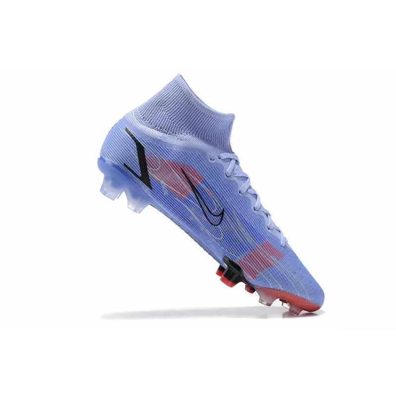 Botas de Fútbol Nike Superfly 8 Elite FG Azul Claro&Rojo Naranja&Negro (#39~#45)