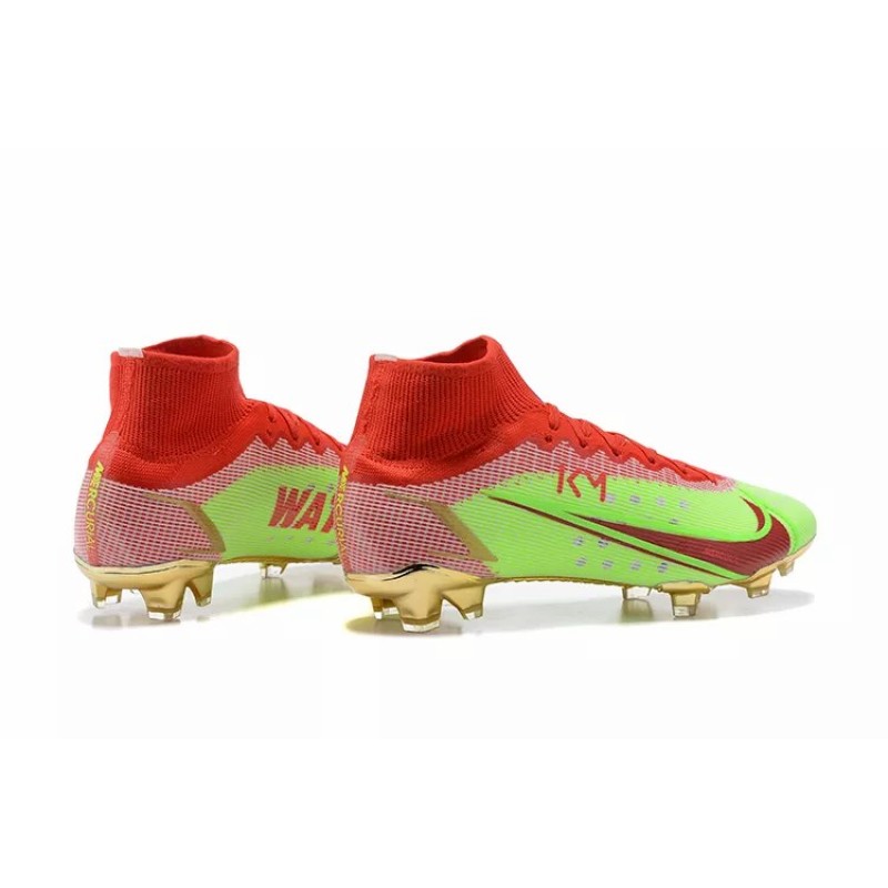 Botas de Fútbol Nike Superfly 8 Elite FG Verde Fluorescente&Rojo (#39~#45)