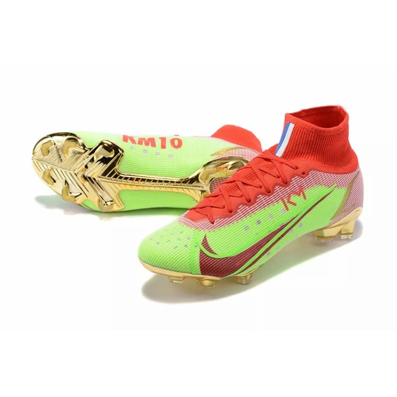 Botas de Fútbol Nike Superfly 8 Elite FG Verde Fluorescente&Rojo (#39~#45)