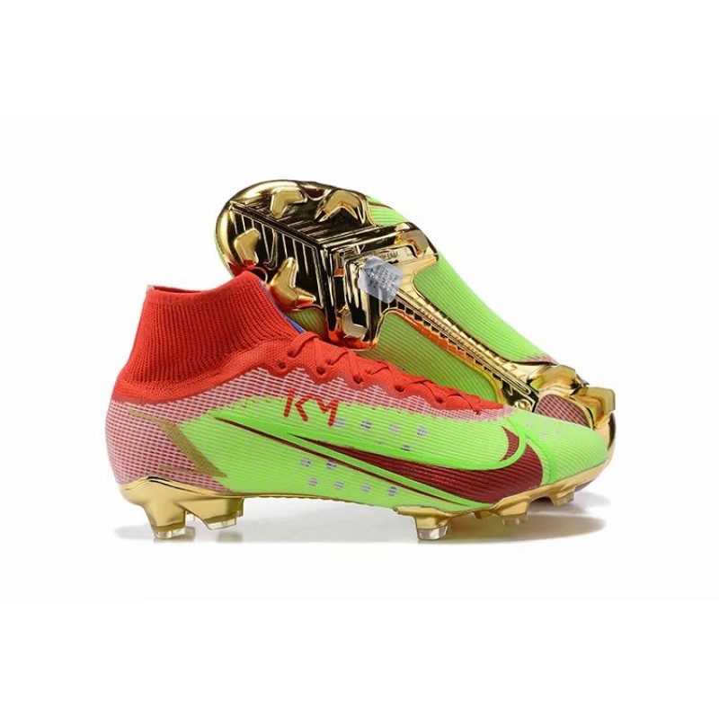 Botas de Fútbol Nike Superfly 8 Elite FG Verde Fluorescente&Rojo (#39~#45)