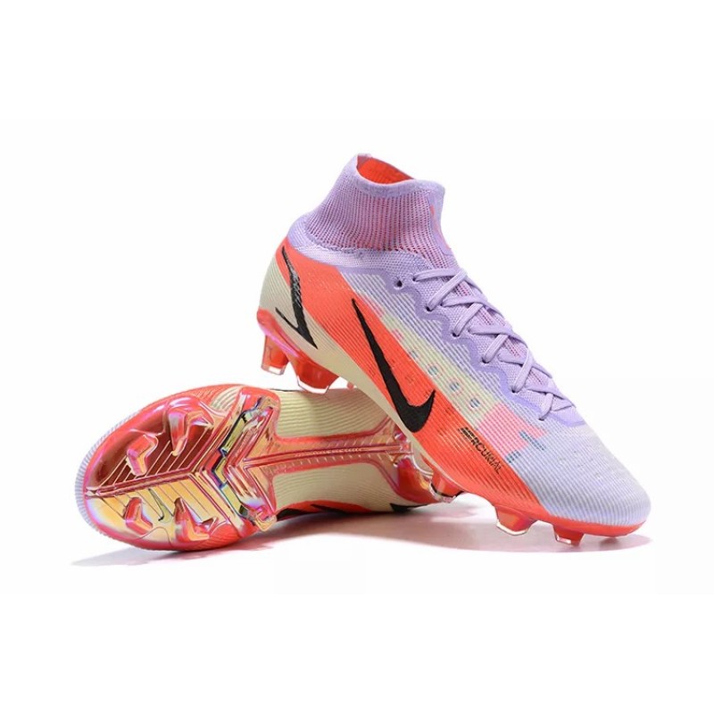 Botas de Fútbol Nike Superfly 8 Elite FG Violeta&Rojo Naranja (#39~#45)