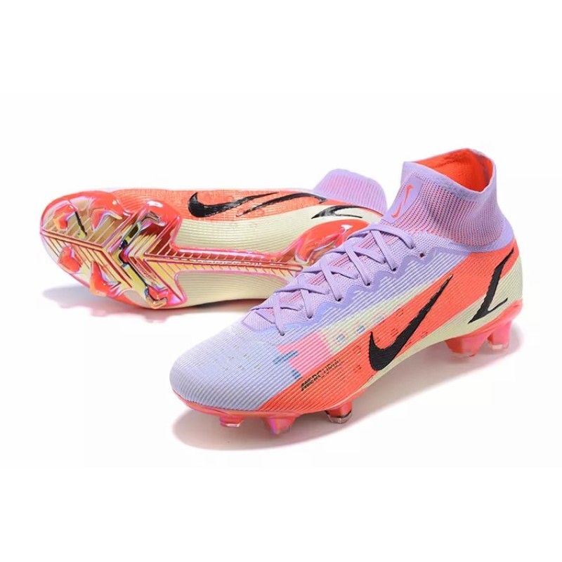 Botas de Fútbol Nike Superfly 8 Elite FG Violeta&Rojo Naranja (#39~#45)