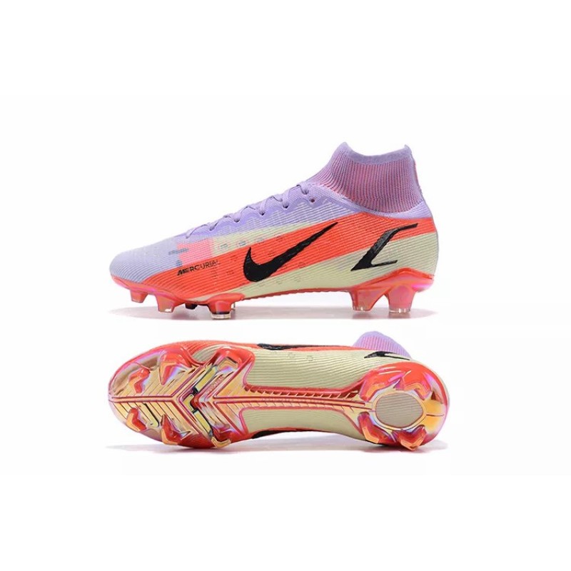 Botas de Fútbol Nike Superfly 8 Elite FG Violeta&Rojo Naranja (#39~#45)