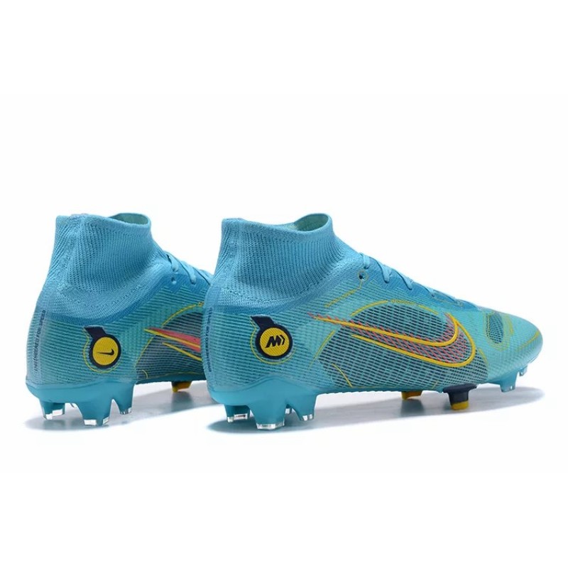 Botas de Fútbol Nike Superfly 8 Elite FG Azul Claro&Naranja (#39~#45)