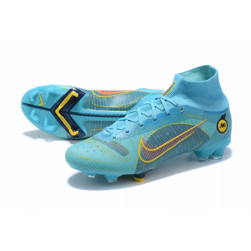 Botas de Fútbol Nike Superfly 8 Elite FG Azul Claro&Naranja (#39~#45)