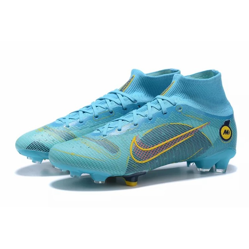 Botas de Fútbol Nike Superfly 8 Elite FG Azul Claro&Naranja (#39~#45)
