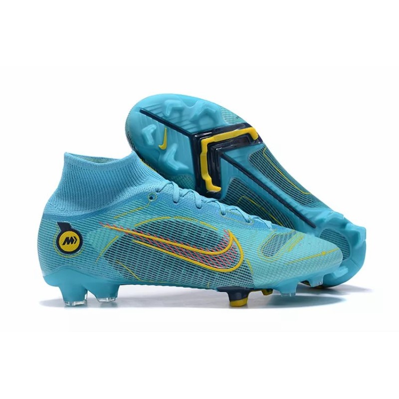 Botas de Fútbol Nike Superfly 8 Elite FG Azul Claro&Naranja (#39~#45)