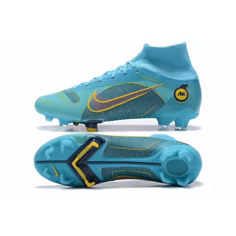 Botas de Fútbol Nike Superfly 8 Elite FG Azul Claro&Naranja (#39~#45)