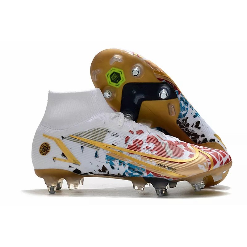 Botas de Fútbol Nike Mercurial Superfly VIII Elite SG PRO Blanco&Rojo&Naranja (#39~#45)
