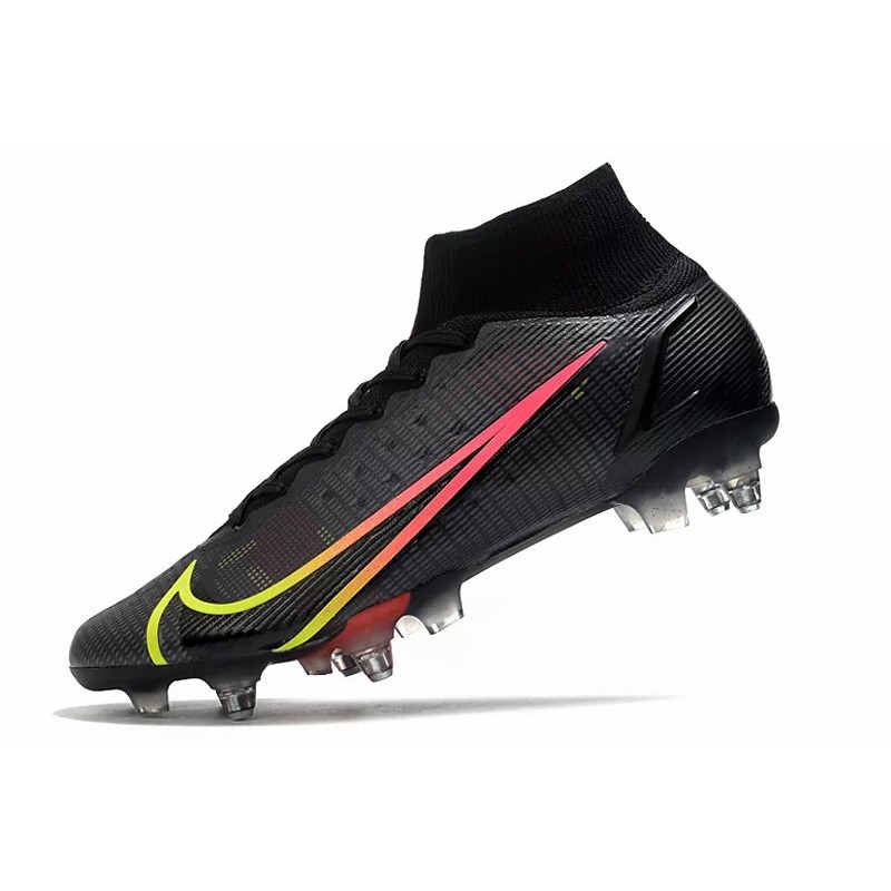 Botas de Fútbol Nike Mercurial Superfly VIII Elite SG PRO Negro&Rosado&Amarillo (#39~#45)