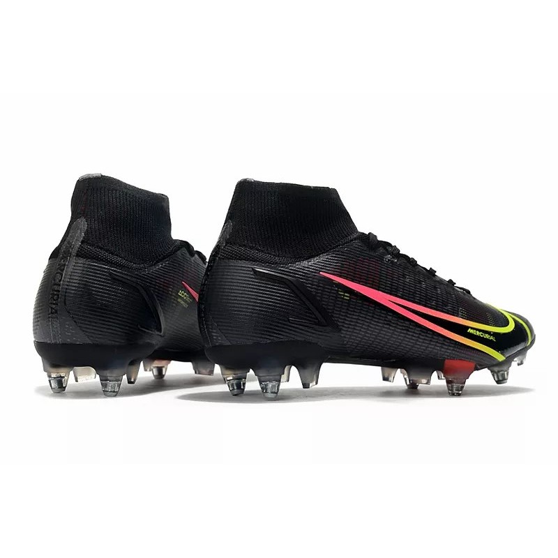 Botas de Fútbol Nike Mercurial Superfly VIII Elite SG PRO Negro&Rosado&Amarillo (#39~#45)
