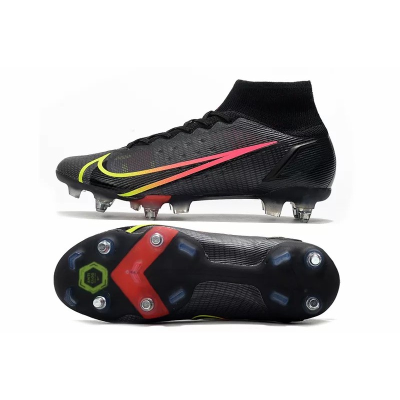Botas de Fútbol Nike Mercurial Superfly VIII Elite SG PRO Negro&Rosado&Amarillo (#39~#45)