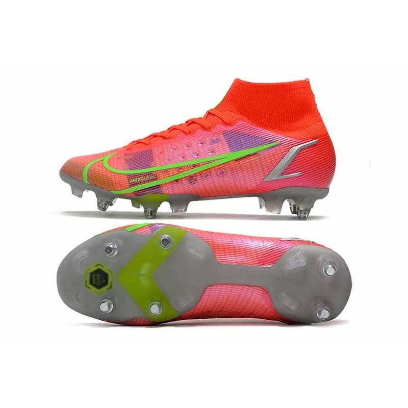 Botas de Fútbol Nike Mercurial Superfly VIII Elite SG PRO Rojo&Verde Fluorescente (#39~#45)