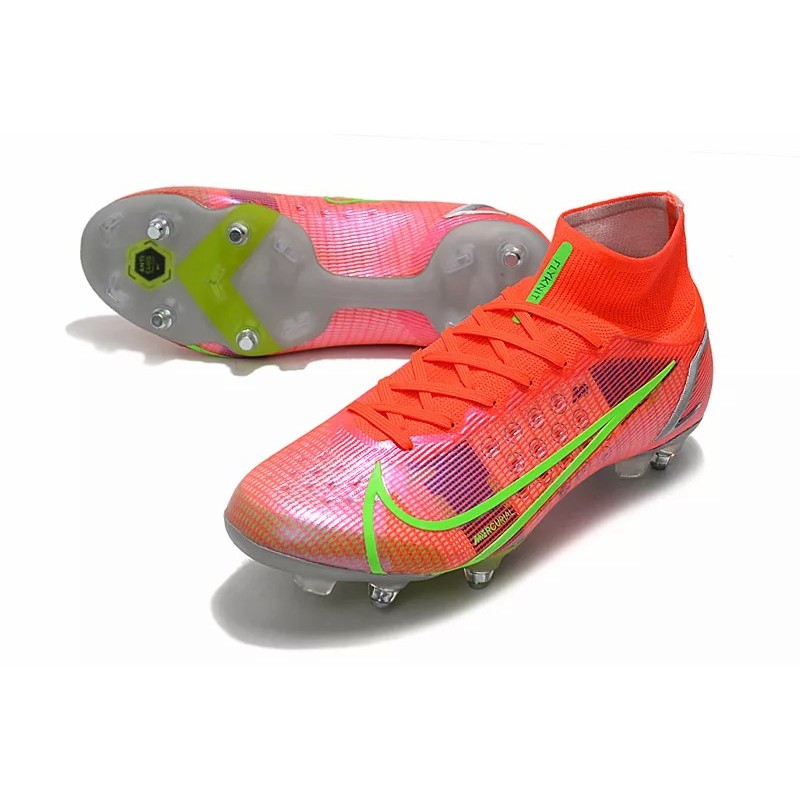 Botas de Fútbol Nike Mercurial Superfly VIII Elite SG PRO Rojo&Verde Fluorescente (#39~#45)