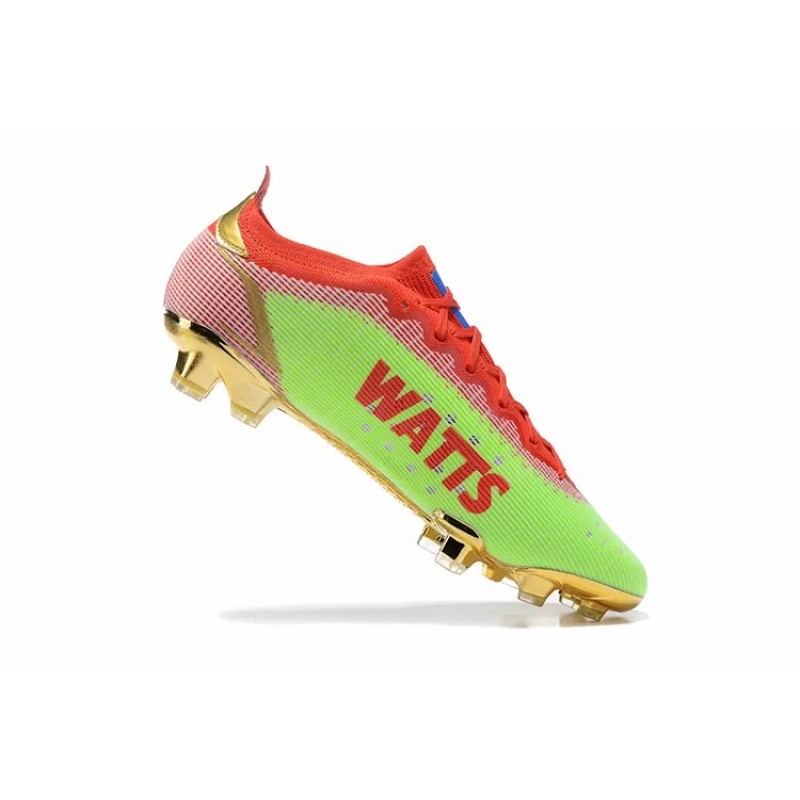 Botas de Fútbol Nike Mercurial Vapor XIV Elite FG Verde Fluorescente&Rojo&Dorado (#39~#45)