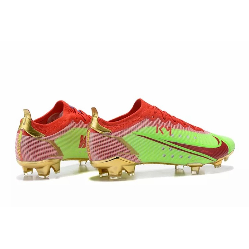 Botas de Fútbol Nike Mercurial Vapor XIV Elite FG Verde Fluorescente&Rojo&Dorado (#39~#45)