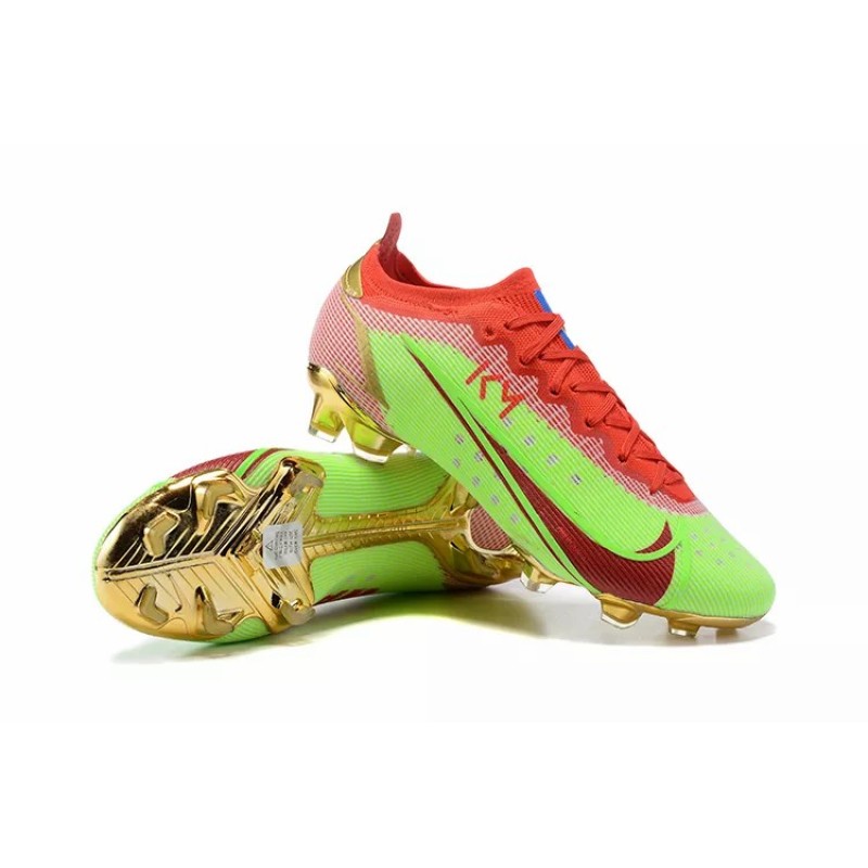 Botas de Fútbol Nike Mercurial Vapor XIV Elite FG Verde Fluorescente&Rojo&Dorado (#39~#45)