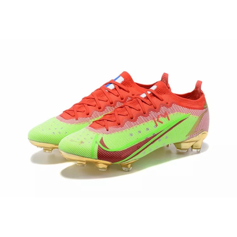 Botas de Fútbol Nike Mercurial Vapor XIV Elite FG Verde Fluorescente&Rojo&Dorado (#39~#45)