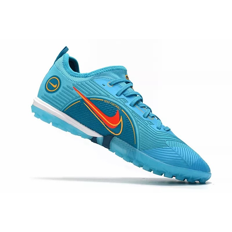 Botas de Fútbol Nike Zoom Vapor 14 Pro TF Negro&Dorado / Azul Claro&Naranja (#39~#45)