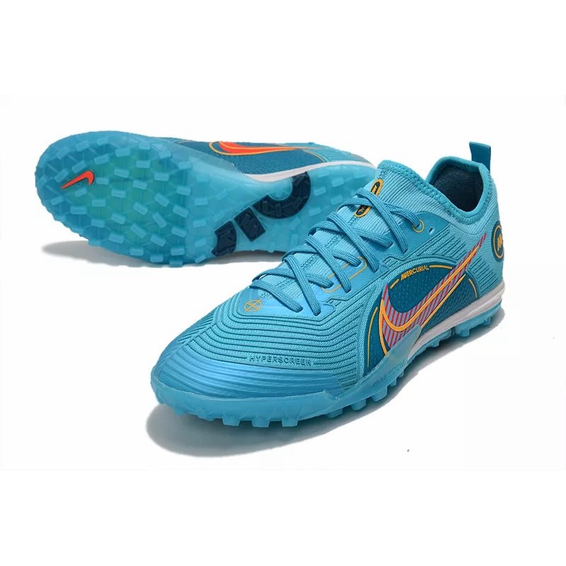 Botas de Fútbol Nike Zoom Vapor 14 Pro TF Negro&Dorado / Azul Claro&Naranja (#39~#45)