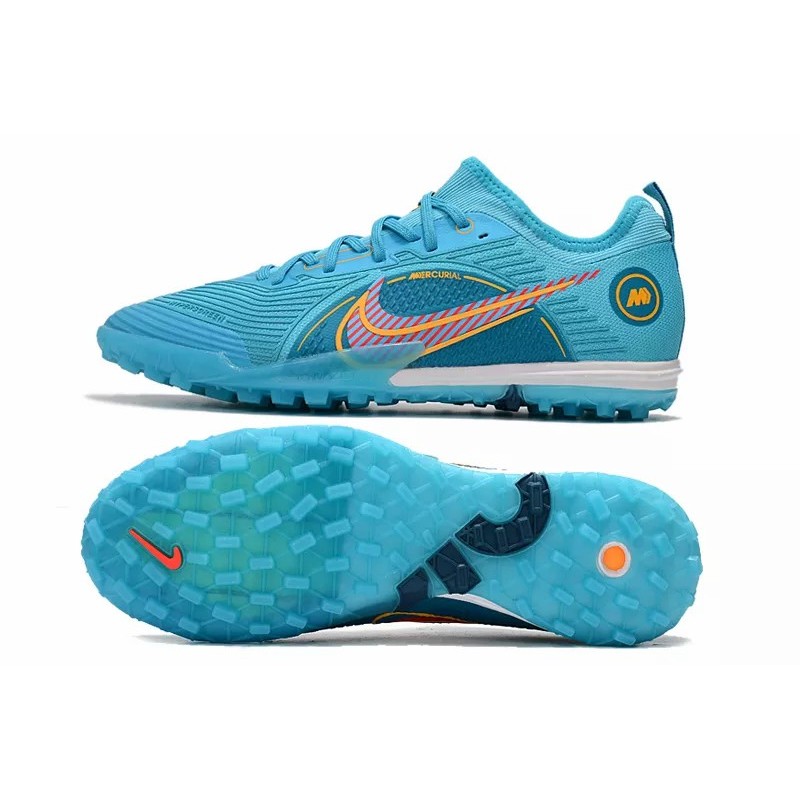 Botas de Fútbol Nike Zoom Vapor 14 Pro TF Negro&Dorado / Azul Claro&Naranja (#39~#45)