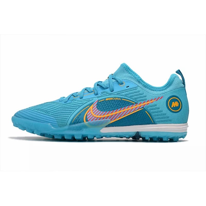 Botas de Fútbol Nike Zoom Vapor 14 Pro TF Negro&Dorado / Azul Claro&Naranja (#39~#45)