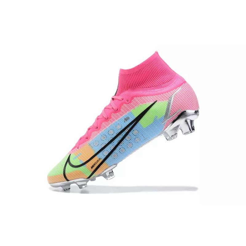 Botas de Fútbol Nike Superfly 8 Elite FG Rosado&Azul&Verde Fluorescente (#39~#45)