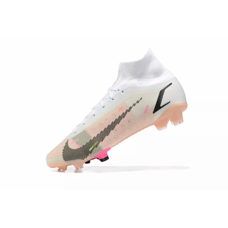 Botas de Fútbol Nike Superfly 8 Spark Positivity Elite FG Unisex Blanco&Rosado (#35~#45)