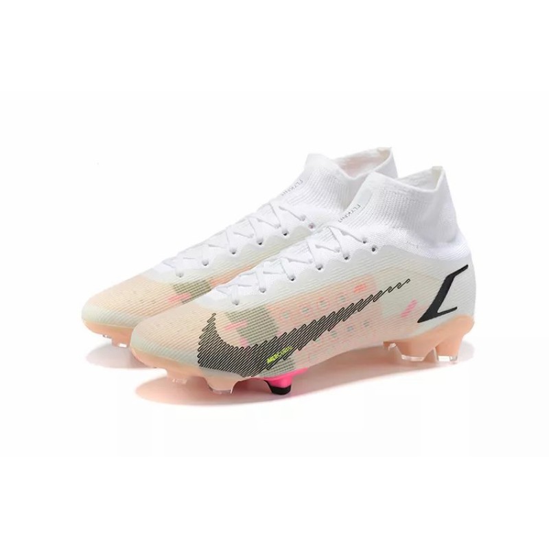 Botas de Fútbol Nike Superfly 8 Spark Positivity Elite FG Unisex Blanco&Rosado (#35~#45)
