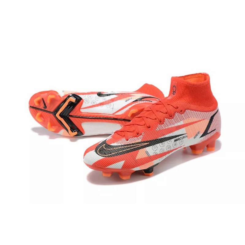 Botas de Fútbol Nike Superfly 8 Spark Positivity Elite FG Unisex Rojo&Blanco&Negro (#35~#45)