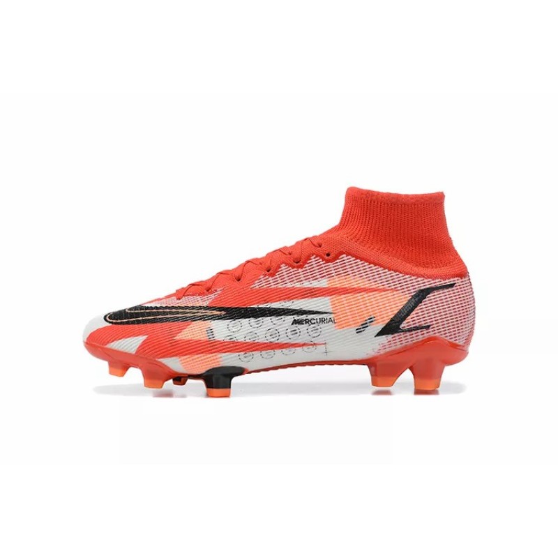 Botas de Fútbol Nike Superfly 8 Spark Positivity Elite FG Unisex Rojo&Blanco&Negro (#35~#45)
