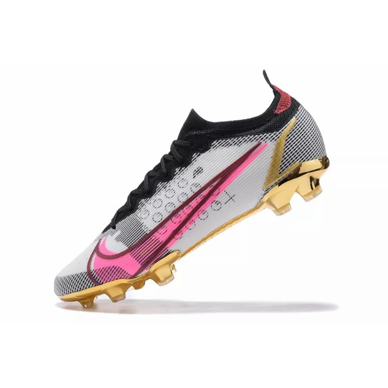 Botas de Fútbol Nike Vapor 14 Elite MDS FG Blanco&Rosado&Dorado&Negro (#39~#45)