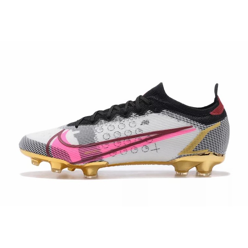 Botas de Fútbol Nike Vapor 14 Elite MDS FG Blanco&Rosado&Dorado&Negro (#39~#45)