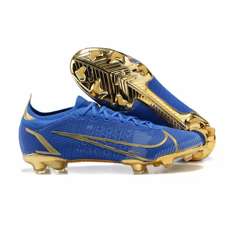 Botas de Fútbol Nike Vapor 14 Elite MDS FG Azul&Dorado (#39~#45)