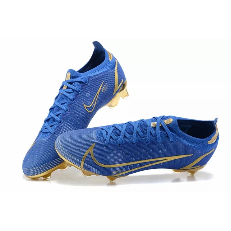 Botas de Fútbol Nike Vapor 14 Elite MDS FG Azul&Dorado (#39~#45)