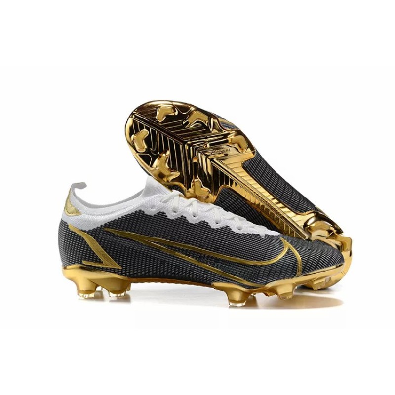 Botas de Fútbol Nike Vapor 14 Elite MDS FG Negro&Blanco&Dorado (#39~#45) Botas de Fútbol Nike Vapor 14 Elite MDS FG Negro&Blanco&Dorado (#39~#45)