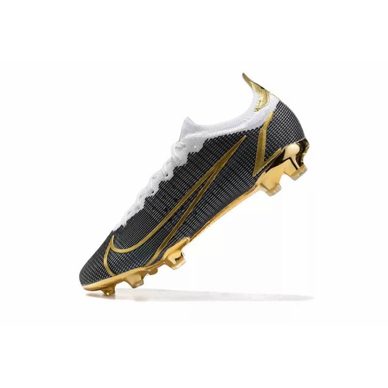 Botas de Fútbol Nike Vapor 14 Elite MDS FG Negro&Blanco&Dorado (#39~#45)