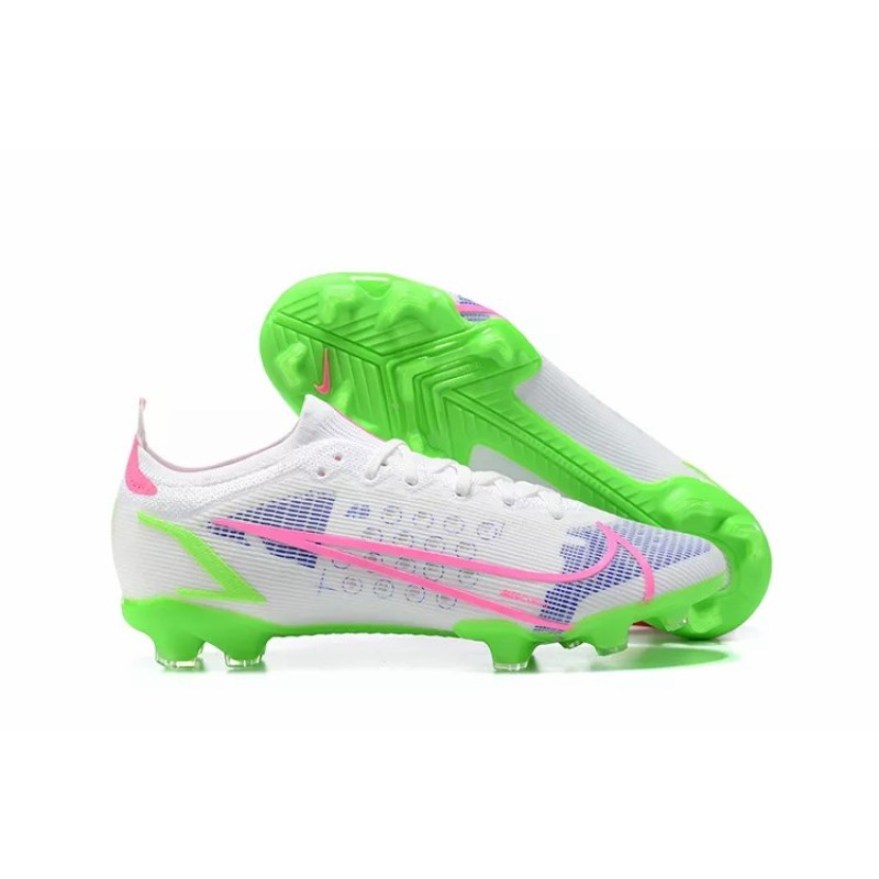 Botas de Fútbol Nike Vapor 14 Elite MDS FG Blanco&Verde Fluorescente&Rosado (#39~#45) Botas de Fútbol Nike Vapor 14 Elite MDS FG Blanco&Verde Fluorescente&Rosado (#39~#45)