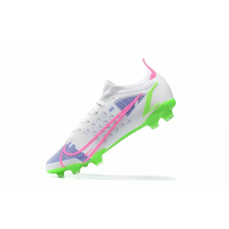 Botas de Fútbol Nike Vapor 14 Elite MDS FG Blanco&Verde Fluorescente&Rosado (#39~#45)