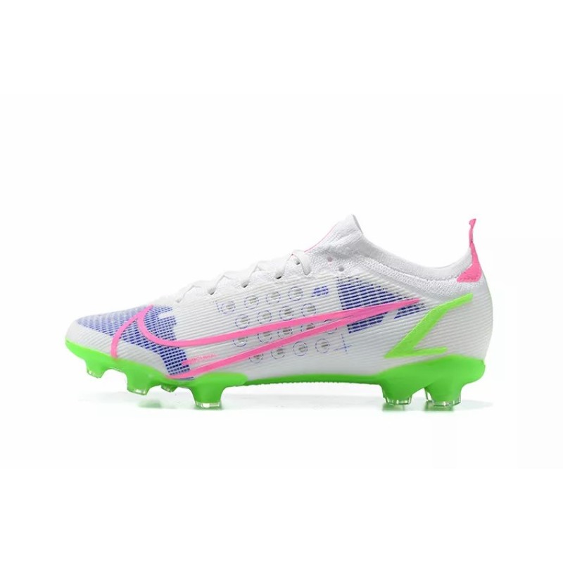 Botas de Fútbol Nike Vapor 14 Elite MDS FG Blanco&Verde Fluorescente&Rosado (#39~#45)