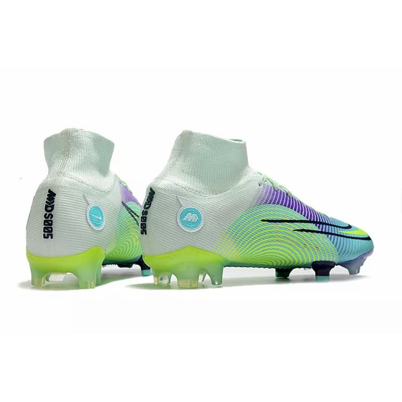 Botas de Fútbol Nike Mercurial Dream Speed Superfly 8 Elite FG Alta Verde Claro&Azul Marino&Amarillo Fluorescente (#39~#45)