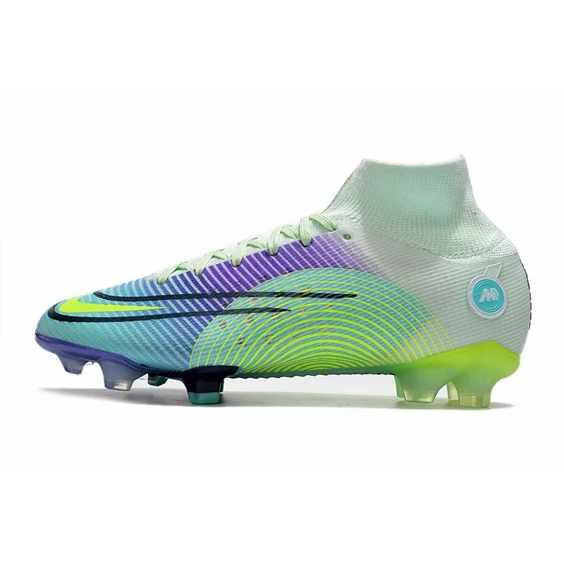 Botas de Fútbol Nike Mercurial Dream Speed Superfly 8 Elite FG Alta Verde Claro&Azul Marino&Amarillo Fluorescente (#39~#45)